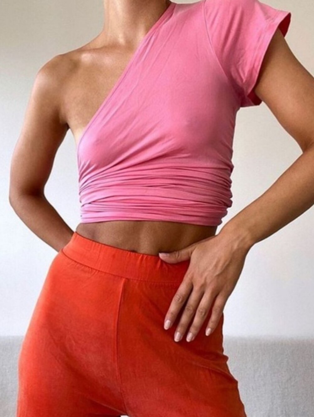 Paloma Wool pink Carole wrap top